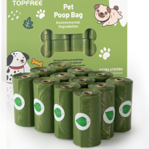 Poo Bags for Dog Waste, 12 Rolls 180 Dog Poop Bags, Super Strong 100% Leak Proof Biodegradable Dog Poo Bags (Green)