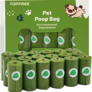 Poo Bags for Dog Waste, 18 Rolls 270 Dog Poop Bags, Super Strong 100% Leak Proof Biodegradable Dog Poo Bags (Green)