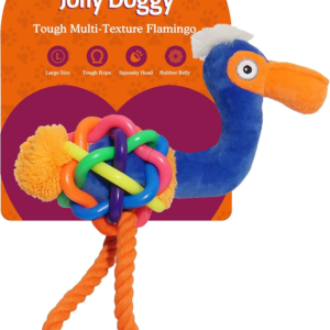 Tough Multi Texture Flamingo Dog Toy
